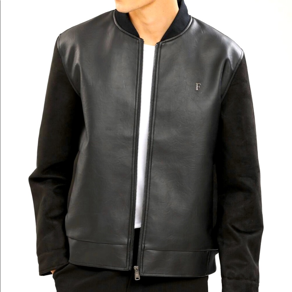 F Collections - BLACK - Made in ITALY 🇮🇹 - Vegan ‘LeatherSuede’- Luxury Jacket